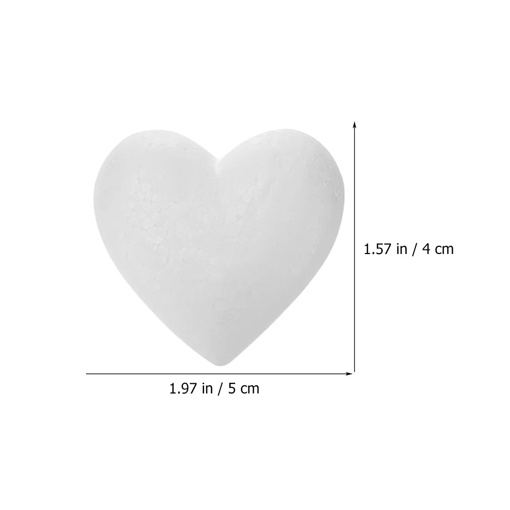 20 Pcs Children’s Toys Hearts Foams Balls Craft Shaped Manual for Crafts DIY White Wedding Supplies