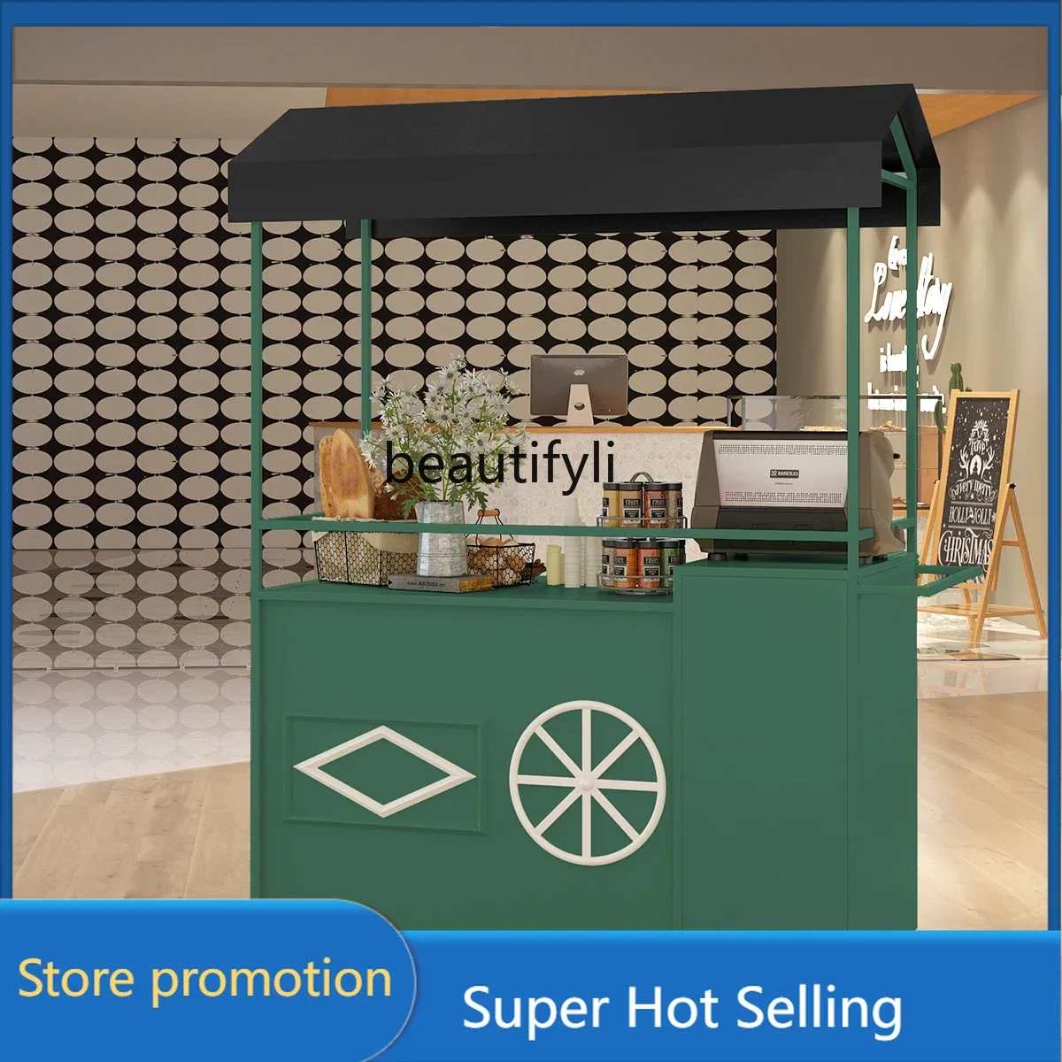AY55  Outdoor display stand, night market stall cart Mobile trolley Mobile float stall, trolley