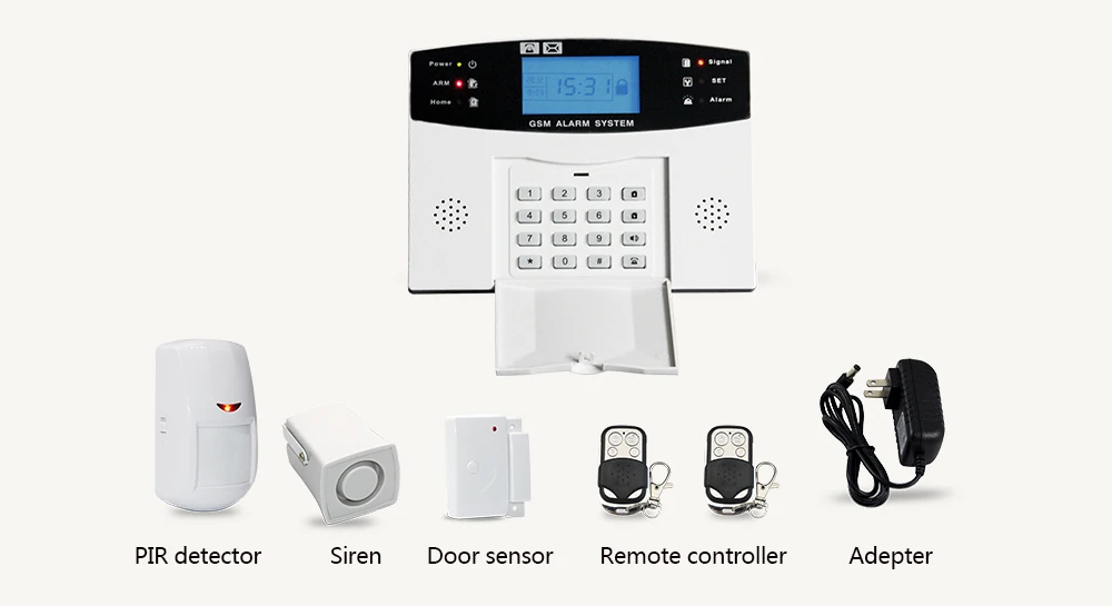 Tuya APP 2.4 Inch Screen WIFI+GSM/4G  Burglar Alarm System Keyboard Control Home Security Alarm Sensor Motion Detector