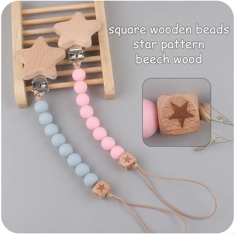 

C5AF Baby Pacifier Clip Silicone Paciziers Holder Chainee Toing Toine Toine