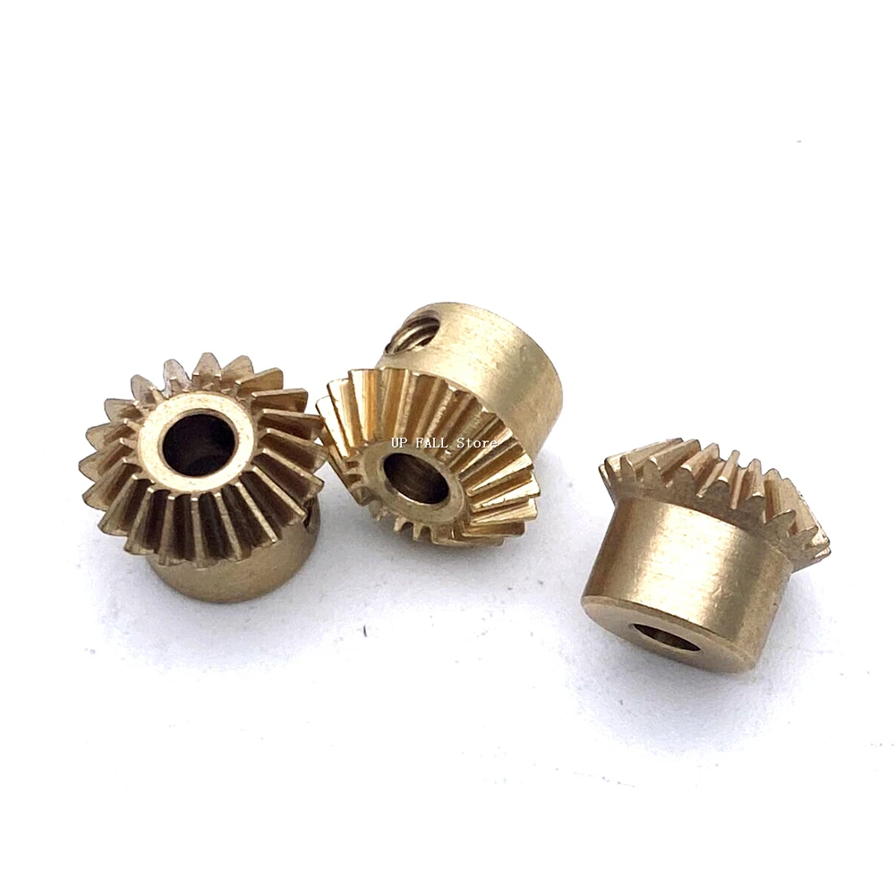 1:1 Bevel Gear 0.5M 20T Right Angle Micro Transmission Copper 2/3/4MM Diameter for Precision Mechanical Applications