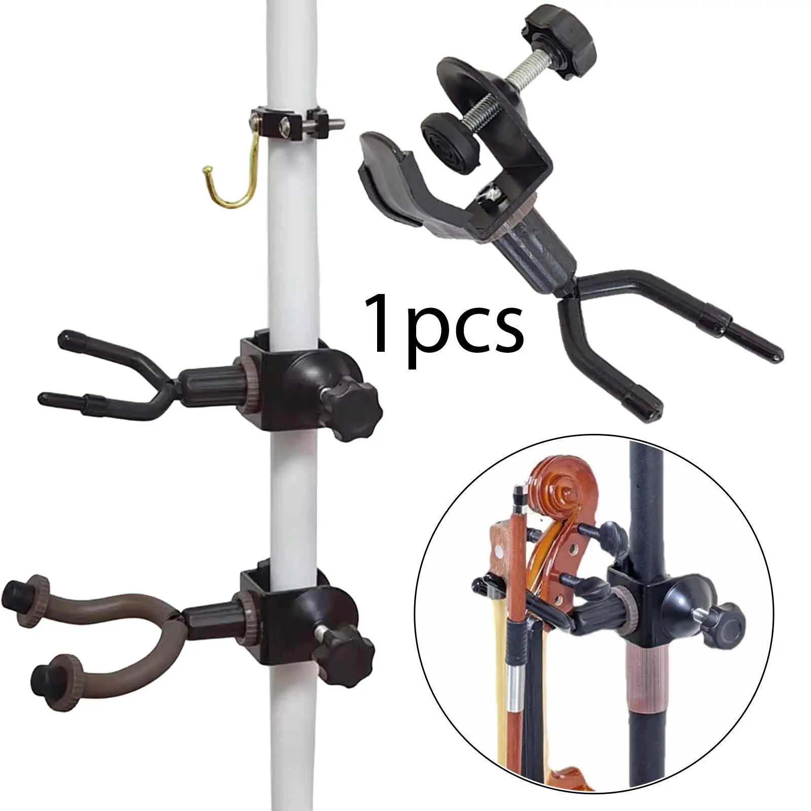 Music Stand Extension Hook Clamp on Rack Holder for Concert Performance Home