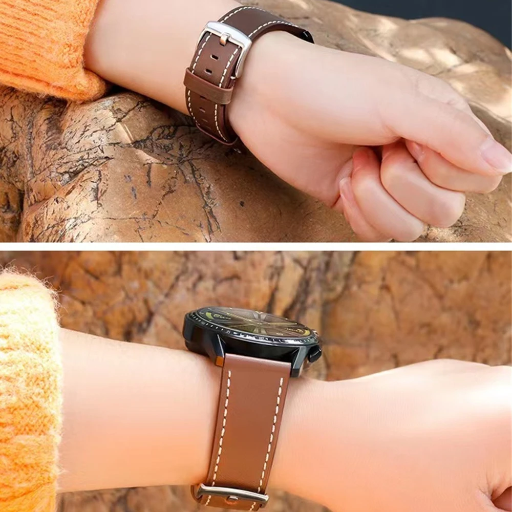 22 مللي متر حزام من الجلد لساعة شاومي S3 S2 S4 Sport S1 pro Active color2 استبدال الفرقة لساعة Redmi 5 Active/Lite سوار ناعم