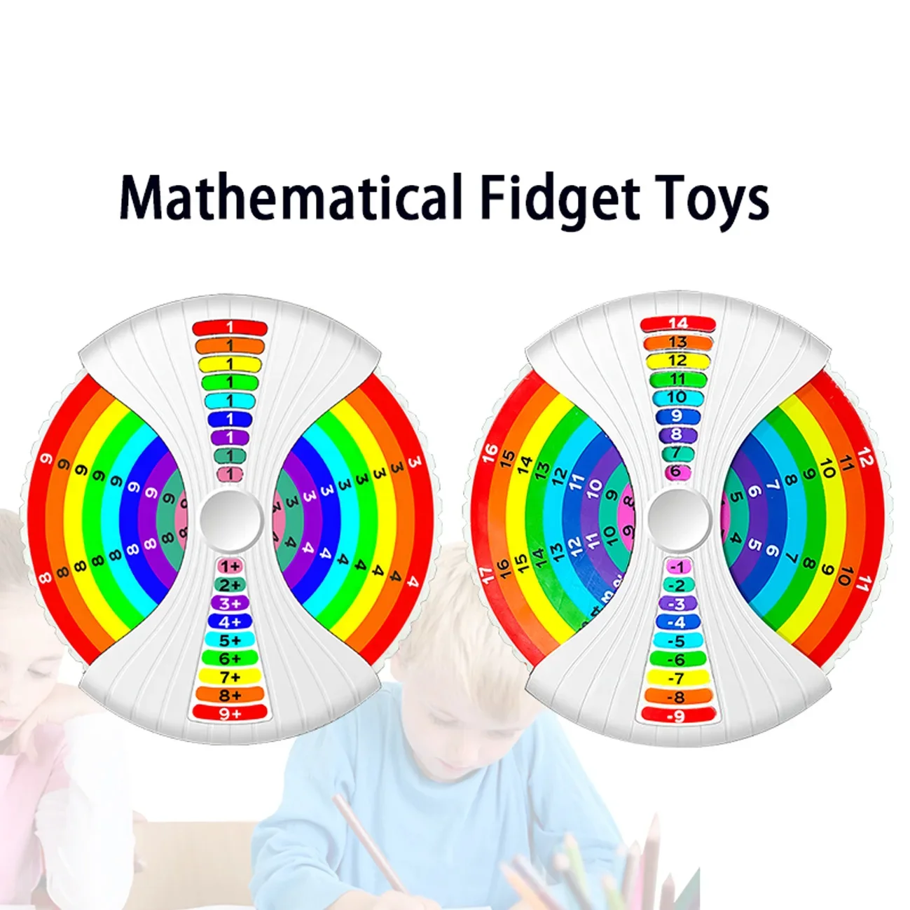 Digital gyroscope rotating fingertip decompression toy learning addition, subtraction, multiplication, and division of colors