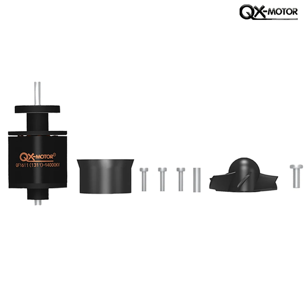 QX-Motor 30mm EDF 6 Blades Fan With QF1611(1311) 4000KV 5000KV 6000KV 7000KV 14000KV Brushless Motor For RC Drone Model Parts
