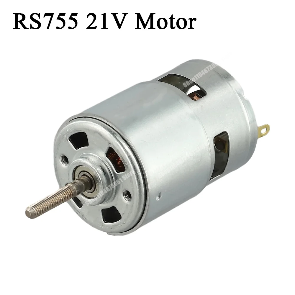 RS755 21V Lange Welle Alle Kupfer Spule Doppel Lager Motor Rotor Rotator für Rasenmäher Gras Cutter Cropper Werkzeuge reparatur Teile