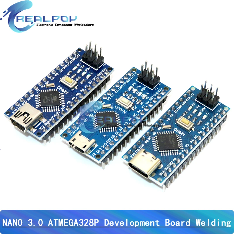 Controlador Nano Compatível com Bootloader para Arduino, USB 3.0, Mini, Tipo-C, Micro, Driver USB CH340, 16Mhz, ATMEGA328P