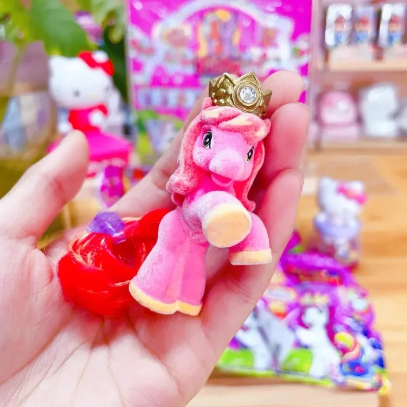 Filly Pony Stars Cute Kawaii Butterfly Flocking Pony Action Figure Doll Toys Collections Children Birthday Gifts