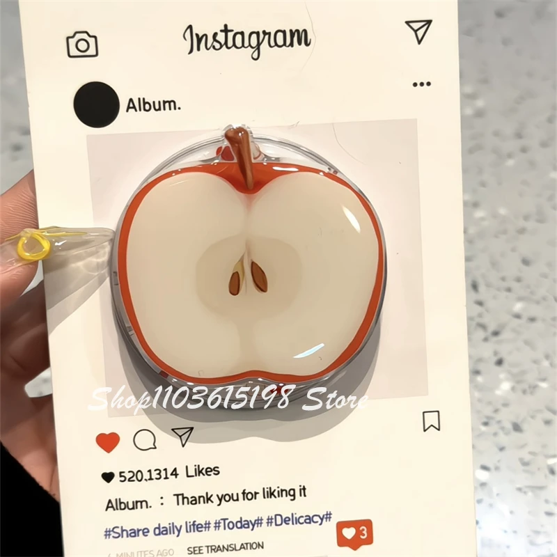 

Korean Cute Cartoon Apple Magnetic Holder Phone Griptok Grip Tok Stand Support For iPhone 16 For Magsafe Accessories Smart Tok