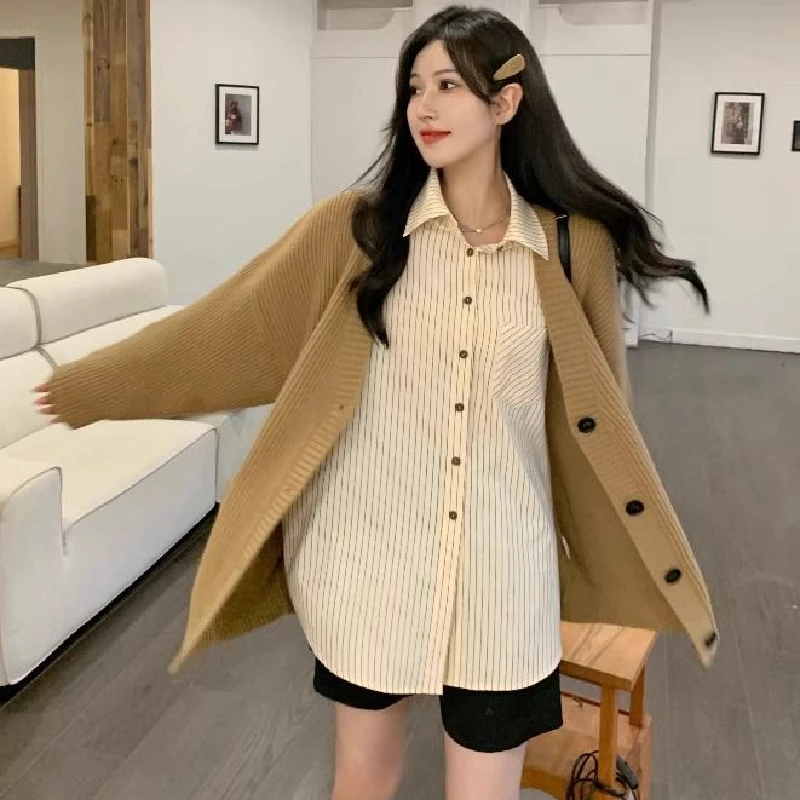 Guangzhou Thirteenth Fac Women's High-End Knitwear Dongguan Daliang Early Autumn 2025 New Sle V-Ne Long Sve Sweater