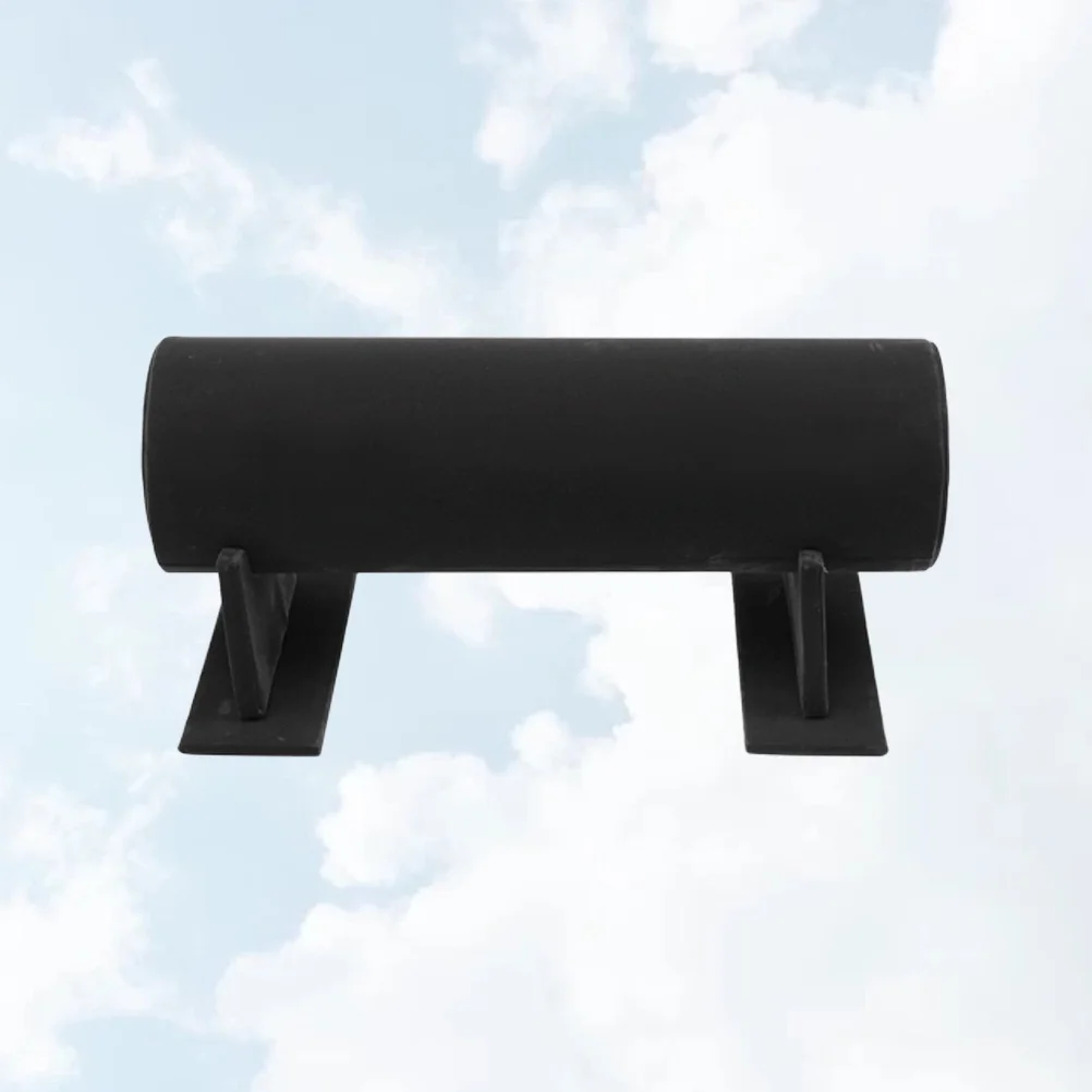 50x11 سنتيمتر قطر عقال رف شاشة بولي كلوريد الفينيل ملفوفة سطح مجوهرات المنظم العصابات الشعر حامل حامل أسود عقال رف شاشة #1