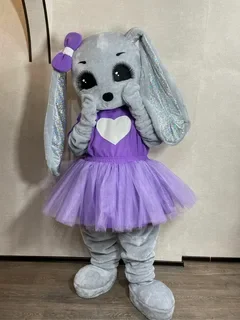 

Костюм талисмана серого кролика, фиолетовое платье, наряды для ролевых игр на день рождения, свадьбу, Хэллоуин, рейв-вечеринку, для взрослых, аниме