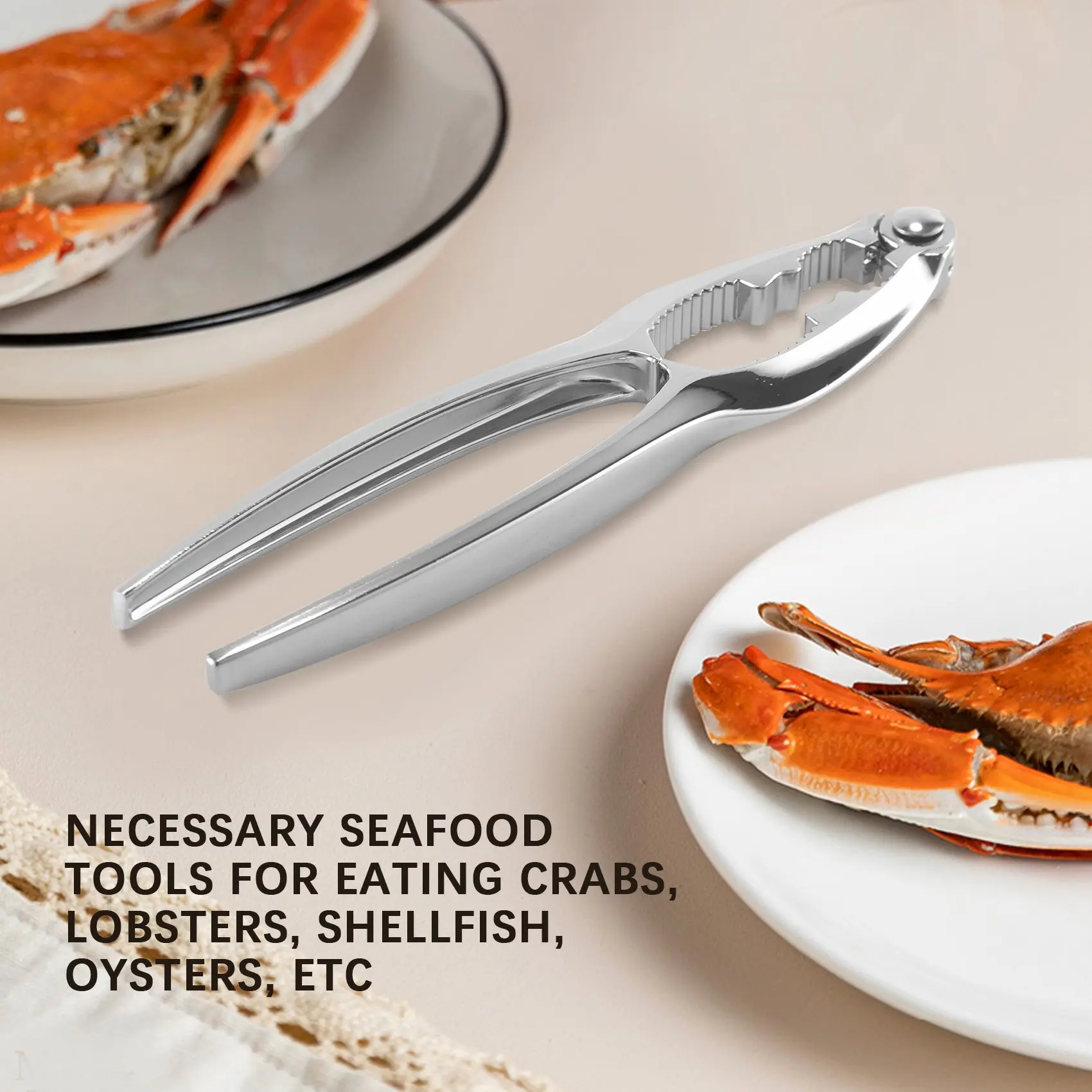 Aug. Seafood Tool Kit,Stainless Steel Crab Leg Cracker And Forks Nut Cracker Set Shellfish Sheller 12Pcs