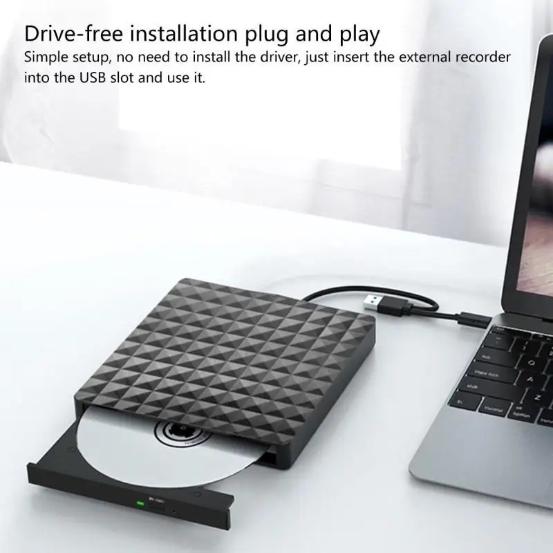 

652F USB3.0 External DVD Burning Drives Type C Portable Burners Writer for PC Laptop