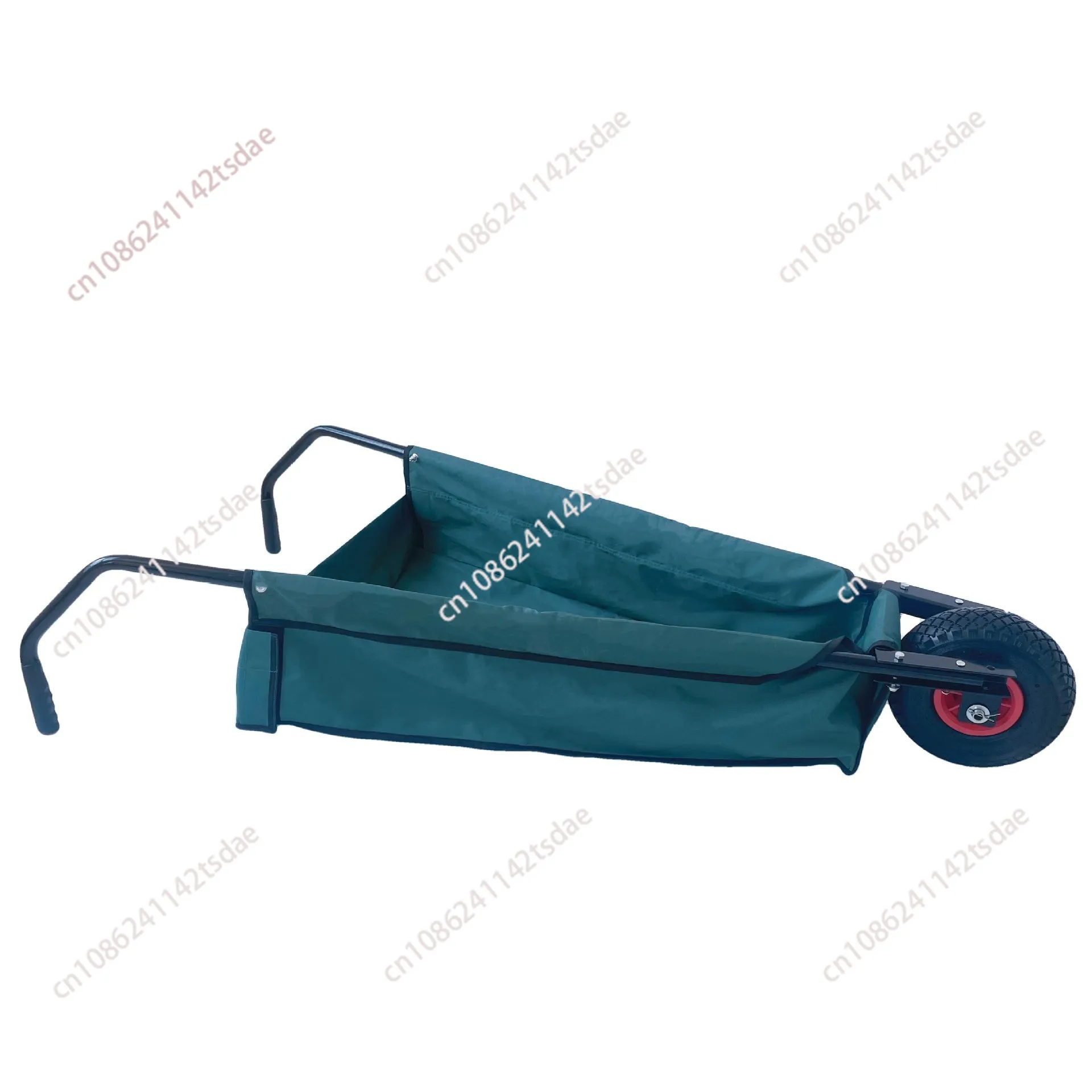 

PVC Oxford cloth gardening tool cart, leaf collection, unicycle garden trolley, folding cloth pocket cart