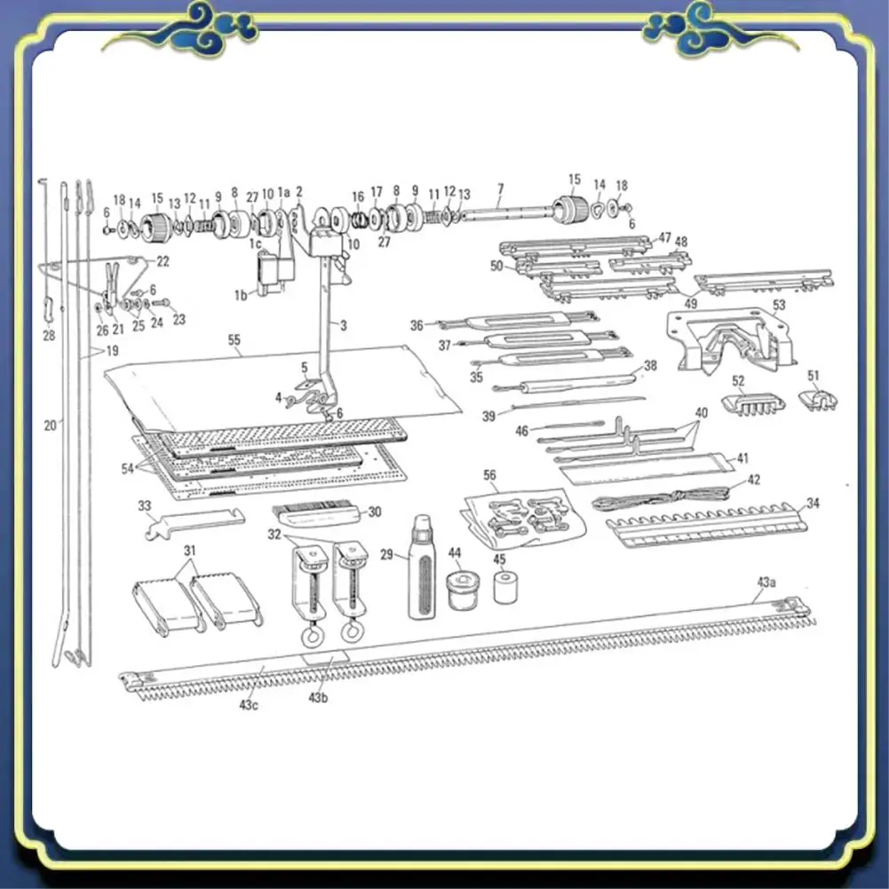 

Latest 17Pcs Motif Cam L-Point Cams Lace Carriage Spare Parts For Brother Knitting Machine Accessories KH860 KH871