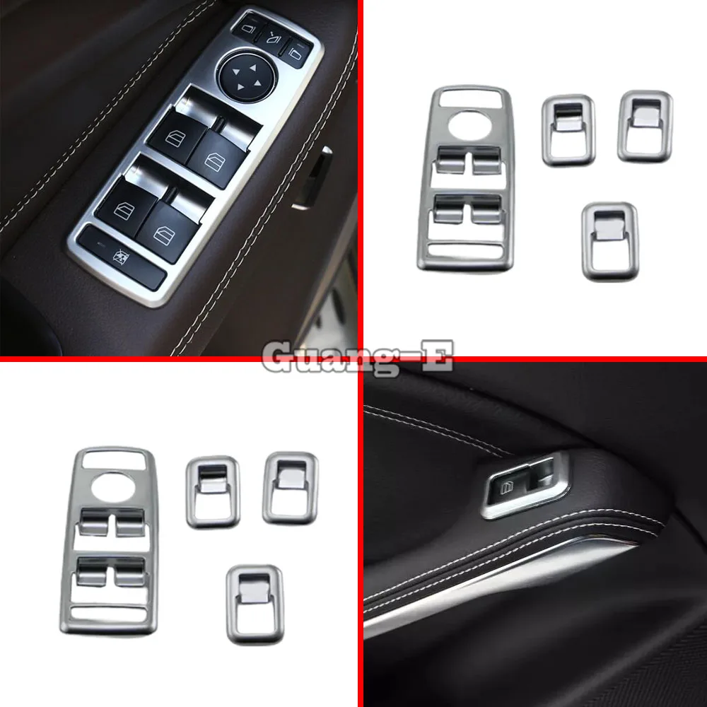 

Для Mercedes Benz GLA 2015 2016 2017 2018 2019 двери автомобиля, стекло, подлокотник, переключатель подъема, накладка на рамку, наклейка, 4 шт.