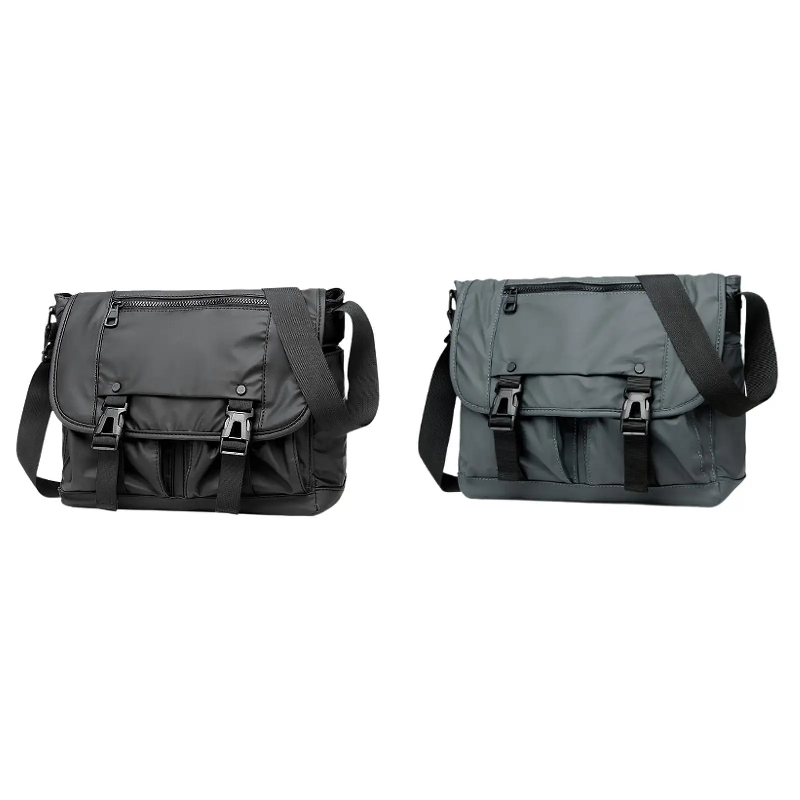 Messenger Bag Multilayer Pocket Nylon Lightweight Trendy Adjustment Shoulder Strap Wallet Tote Bag for Shopping Vacation Beach view 3