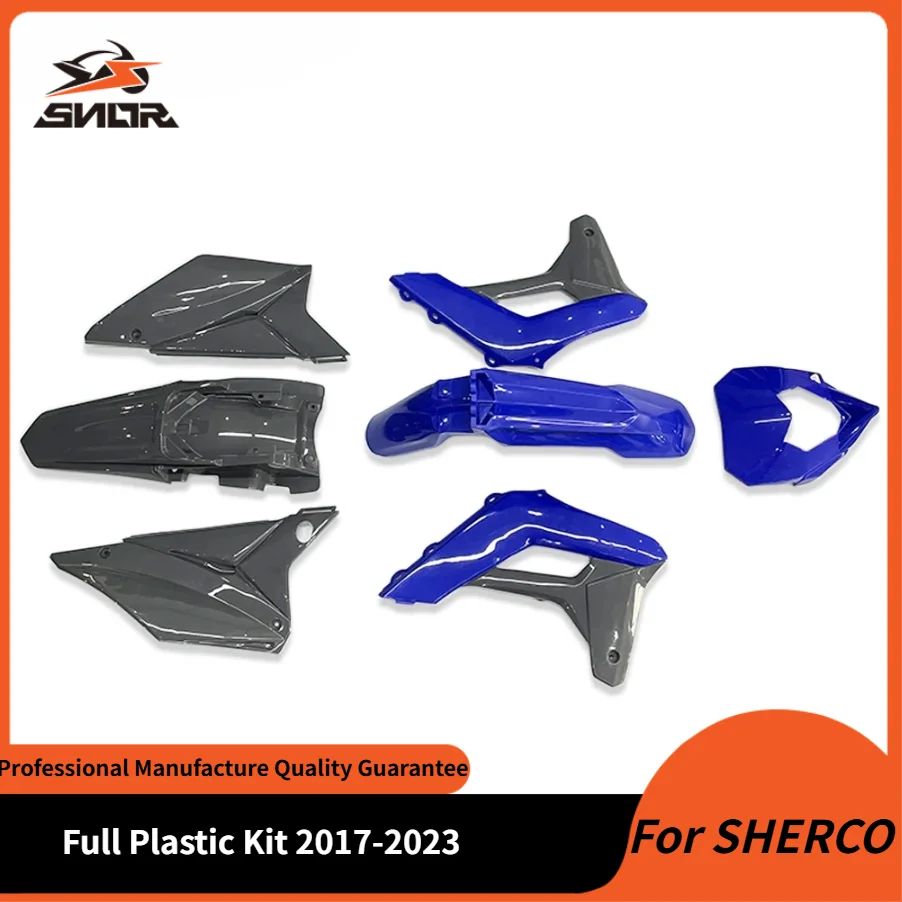 

Полностью пластиковый комплект для мотоцикла SNOR, обтекатель корпуса, защита крыла, брызговик, панель корпуса фары для SHERCO SE SEF 2017-2023