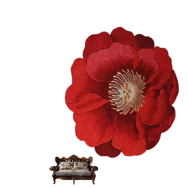 

Shuimuyu handmade wool carpet, handmade three-dimensional flower cutting, encryption thickened and environmentally friendly