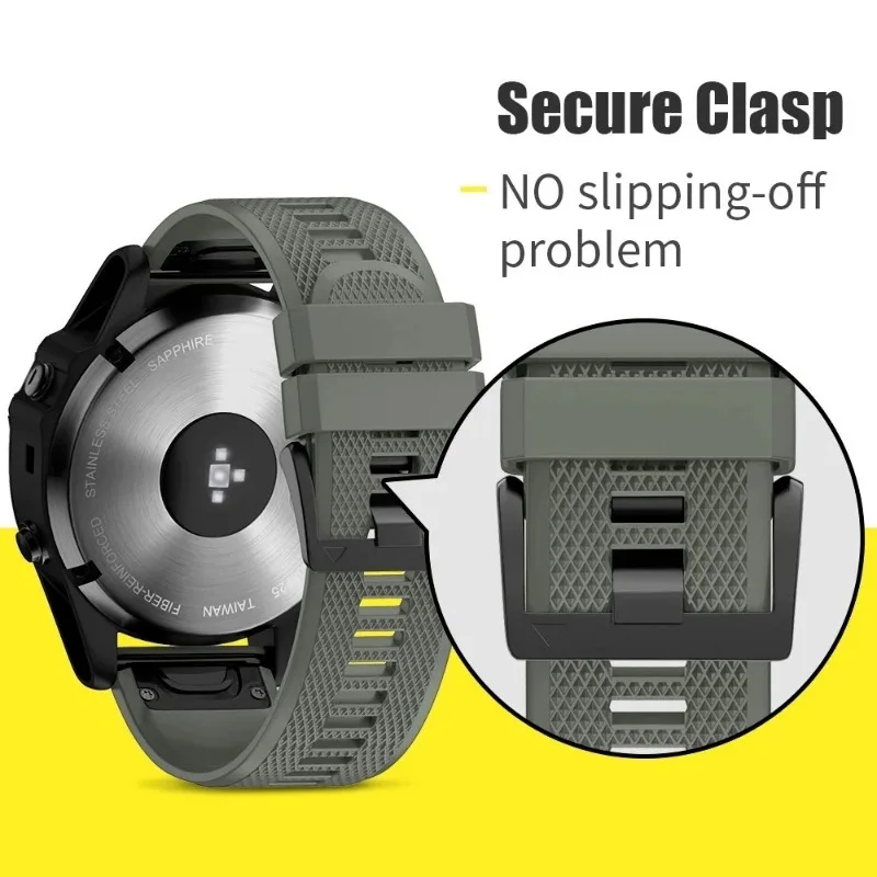 26mm 22mmsilicone armband armband smart uhr armbänder für garmin fenix 7 7x6x6 pro 5x5 3hr 935 schnell verschluss einfach zu montieren armband
