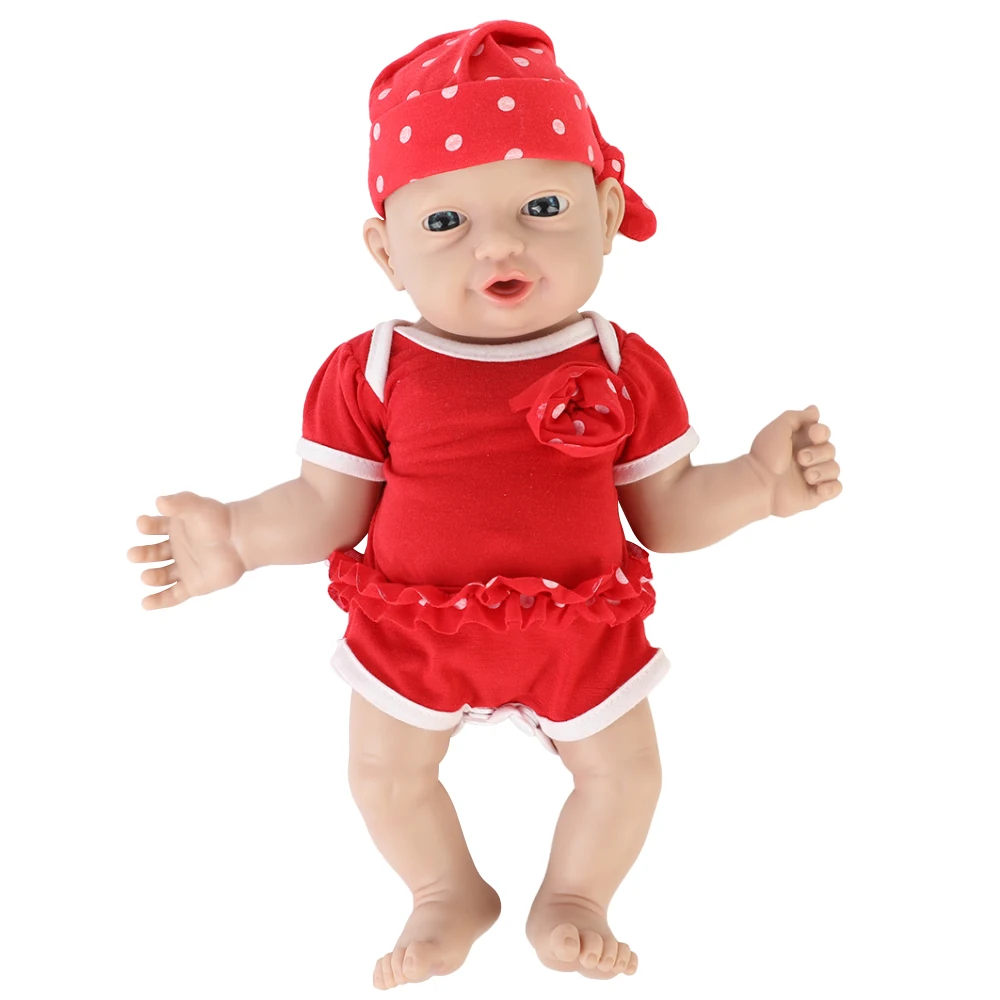 

IVITA 14" Full Body Silicone Reborn Baby Doll Realistic Girl Silicone Lifelike Dolls for Children Antistress Soft Doll Toys Gift