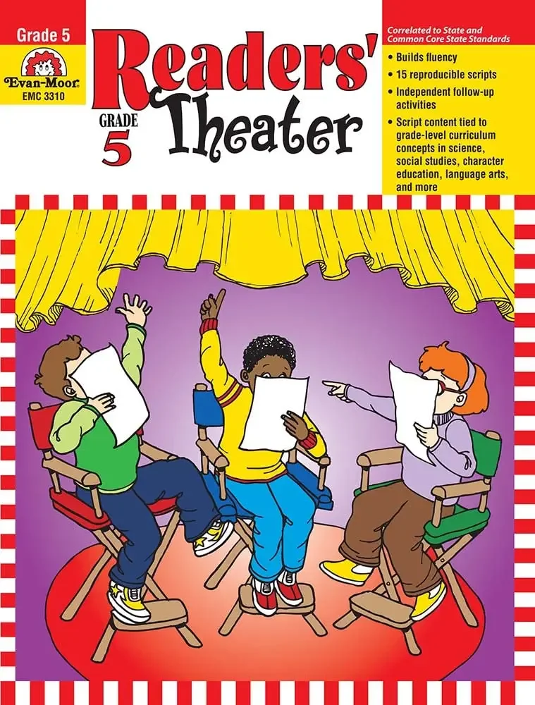 Evan-Moor Readers' Theater, Grade 5 Workbook,aged 8 9 10 11 12, English book 9781557998941