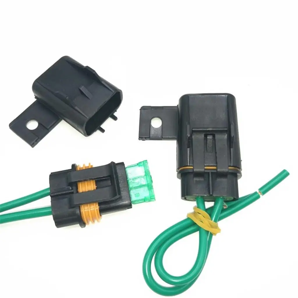 Waterproof 30A Car Fuse Holder Durable Plastic Copper Inline Block for Automotive Audio Video Wiring and Motorcycle Use