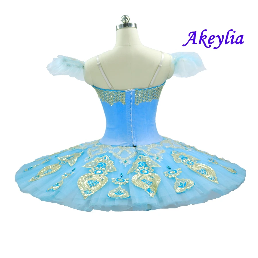 Céu azul profissional tutu feminino clássico profissional ballet tutus panqueca coppelia cisne lago ballet traje vestido para meninas