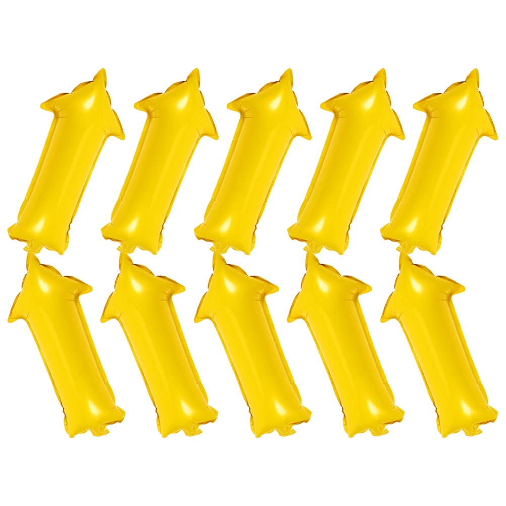 

10pcs Yellow Arrow Balloons 18X38 Birthday Party Decorations Foil Cartoon Supplies Photos Wall Door Window Ceiling