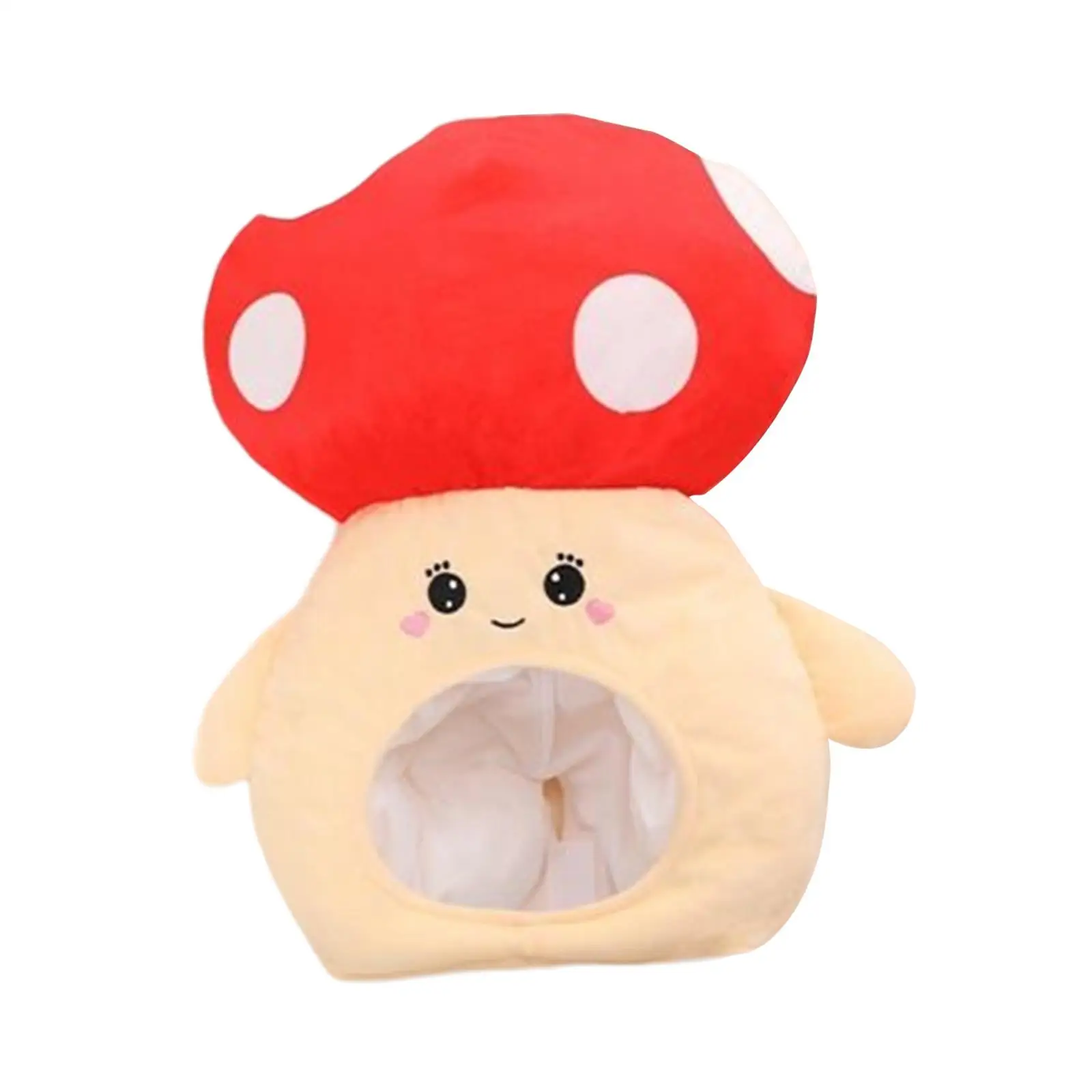 Lovely Plush Mushroom Hat Costume Hats Cosplay Headwear Headdress Stuffed Toy