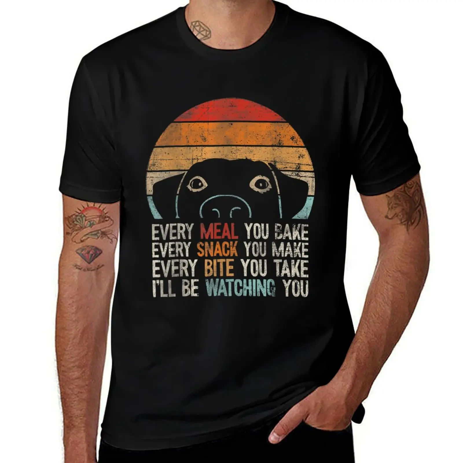 Funny Dog, Retro Dog Tee, I'll Be Watching You Dog T-Shirt printed t shirts for man T-Shirt