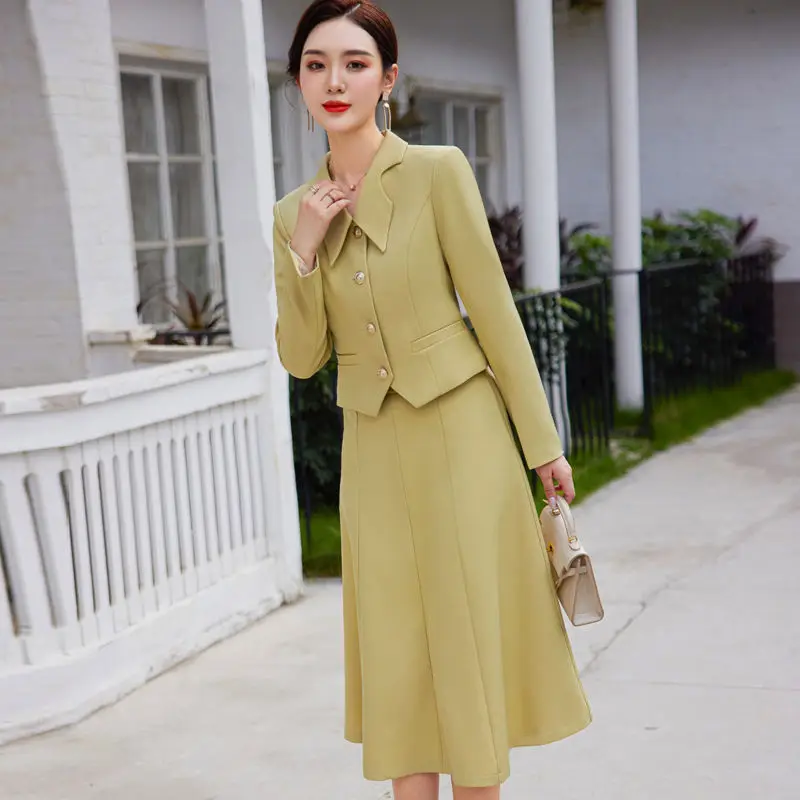 2-A98   Spring women's 2023 new style small suit women's ultra-short slim fit skirt suit ece suit