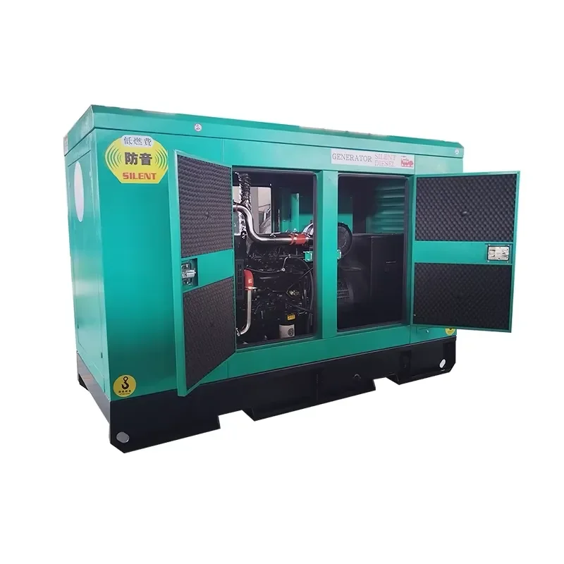 20kW 30kW 40kW 50kW 72 KVA Silent Soundproof Open Frame Generator Set with Auto Start Remote Start ATS DC Single Phase