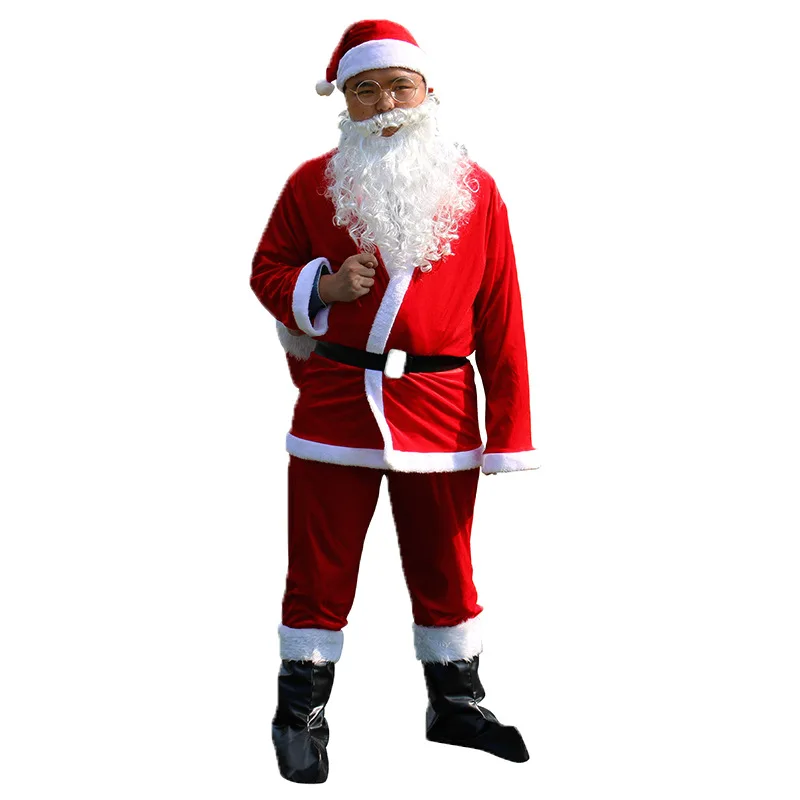 LED luminous Santa Claus costume, Christmas hat costume men's and women's clothing bar atmosphere performance costumes