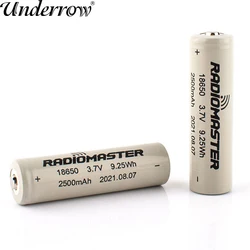 2 sztuk RadioMaster 3.7V 2500Mah 18650 bateria Lipo dla TX12 TX16S zdalnie sterowany przekaźnik