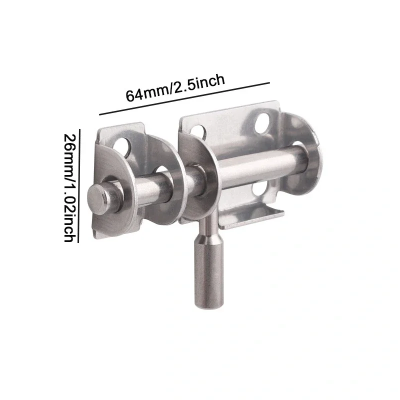 1Pc Stainless Steel Door Latch Solid Sliding Bolts Latch Hasp Home Hardware Gate Safety Toilet Door Lock image 3