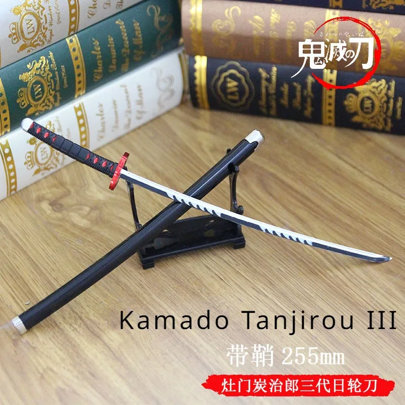 25cm Kanata Swords Japanese Knives Decoration Crafts Children Toy Birthday Gift Cosplay Zinc Alloy Metal Prop Samurai Sword