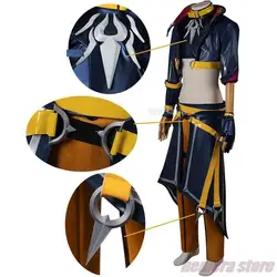 Shieda Kayn Costume Game LOL Heartsteel Cosplay Men's Top Jacket Pants With Accessories Suit Halloween Carnival Outfit