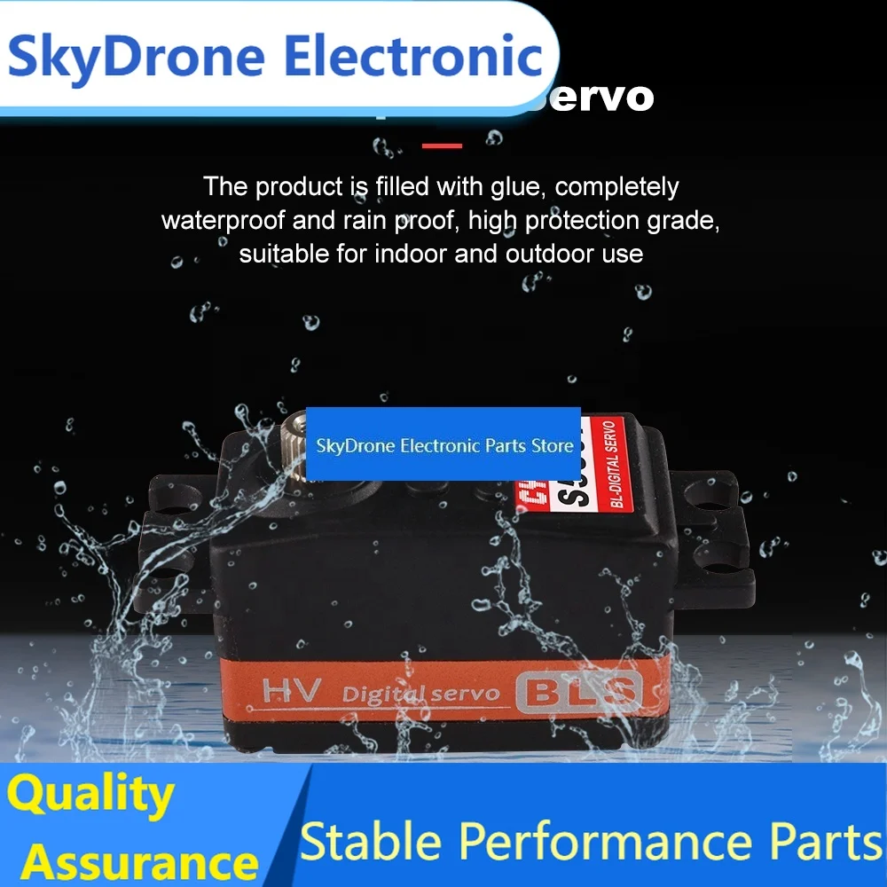 SkyDElCYS BLS5507 High Voltage 8kg 43g Low-Profile Brushless Digital Waterproof Titanium Gear Servo 7.4V For RC Drift Car
