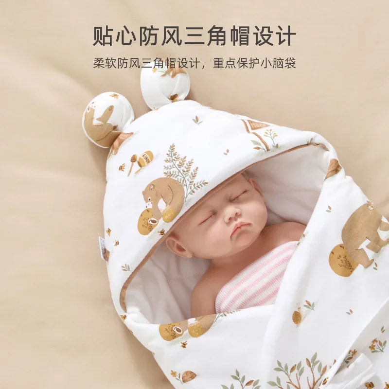 Couette intégrée pour nouveau-né, sac de couchage pour bébé, résistant au rika, automne et hiver