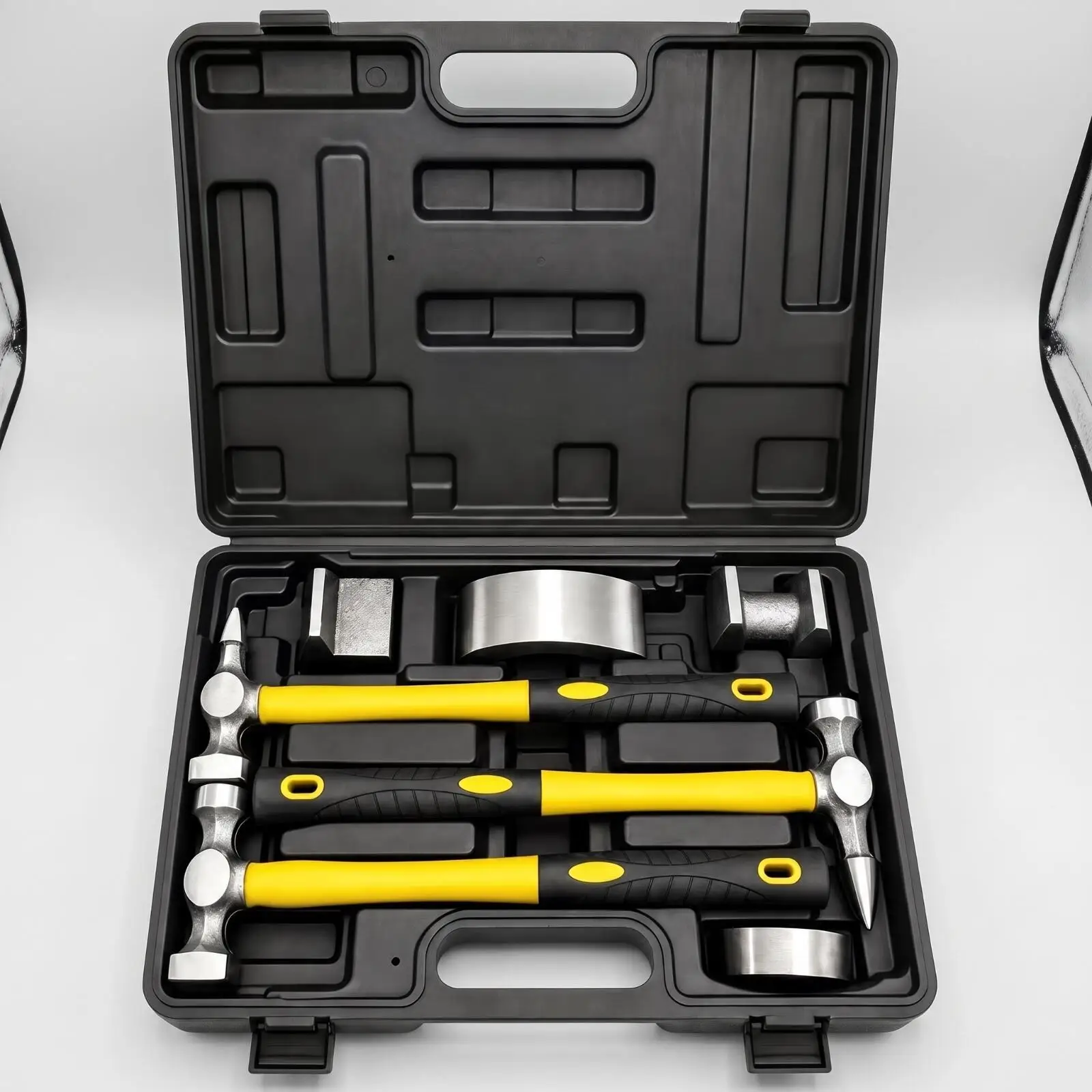Auto Body and Bodywork Anvil Set Heavy Duty Sheet Metal Kit Professional Grade Damage Repair Set with Case for Mechanics,