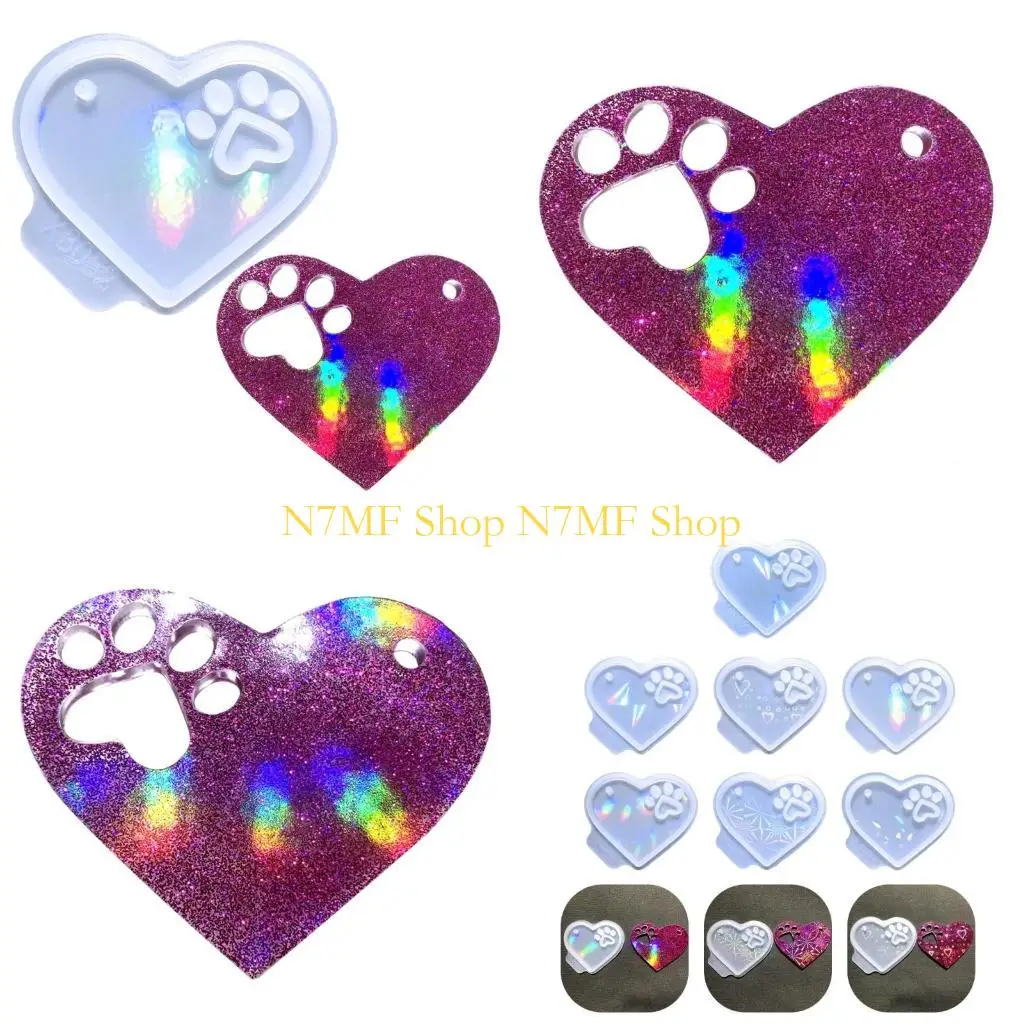 

N7MF Гибкий прочный силиконовый сердечный собаки когти плесень