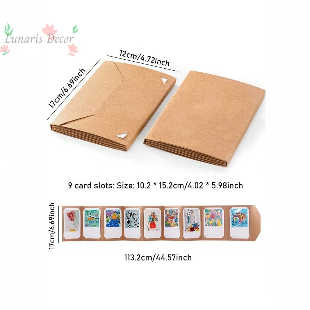 20pcsPhoto postcard storage album folding DIY handmade packaging folding insert blank album ins style retro