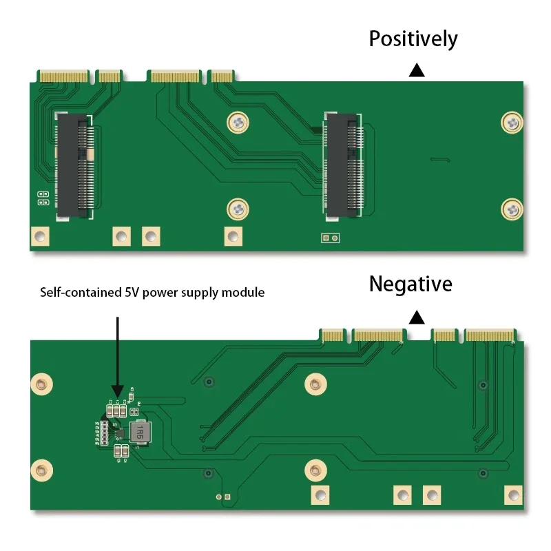 Mikrotik Dual Frequency Gigabit Soft Routing Network Card Modification Adapter Card Mini pcie mPCIe Dual Interface Adapter Card