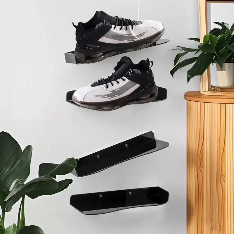 Shoe Display Shelf Acrylic Shoe Holder Floating Organizer Interior Holder Decoration Tray for Showcase Sneaker Collection