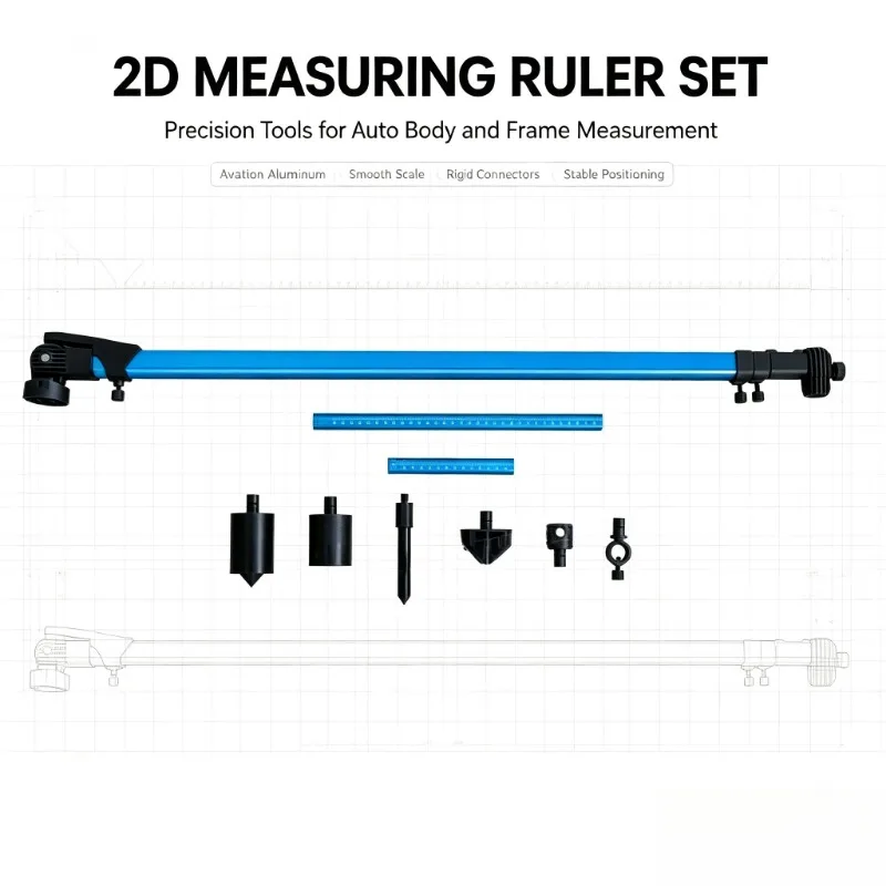 Auto Body Frame Straightener Accessories 2D Measuring Ruler Two Dimensional Car Body Inspection Detection Measuring Tool
