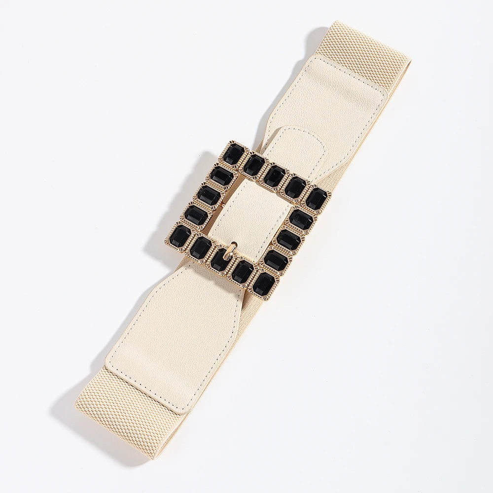 Trend classic New Fashion Style Buckle Elastic Wide Belt Wide Cummerbund Strap Belt Waist Female Women Accessories
