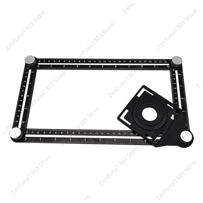 6 Fold Aluminium Alloy Angle Ruler Finder Measuring Ruler Perforated Mold Template Tool Locator Drill Guide