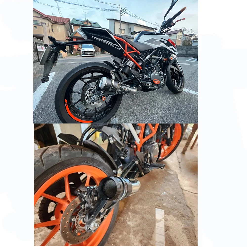 BUKE KTM125 için motosiklet boğuk AR egzoz borusu 250 RC390 2017 2018 2019 -2023 DB Killer Blast sokak modeli ile